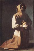 Francisco de Zurbaran Saint Francis in Meditation oil painting artist